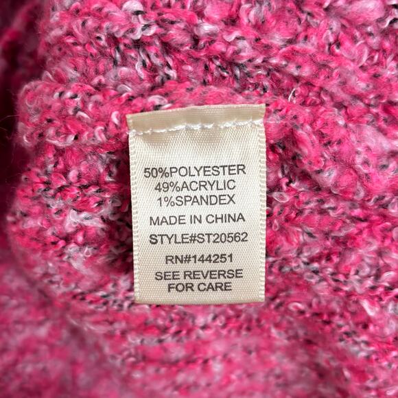 Sincerely Jules Super Soft Oversized Pink Ribbed Knit Pullover Sweater NWT Large - Picture 4 of 4